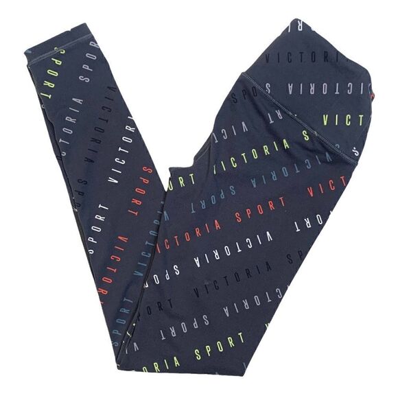 Women’s 𝅺Victoria’s Secret Sport gray logo Knockout Tights leggings - Picture 5 of 7